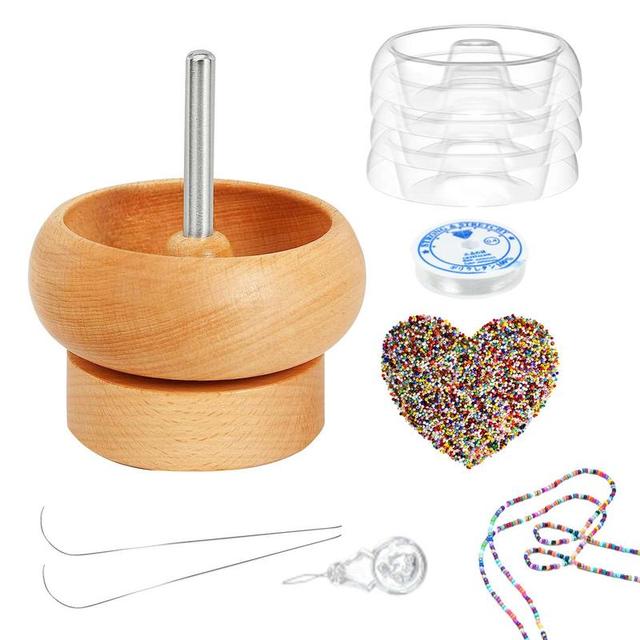 Bead Spinner Bowl Waist Bead Spinner And Beads Kit With 4 Bowls 2